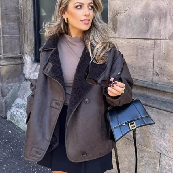 LONDON SHEARLING AVIATOR COAT