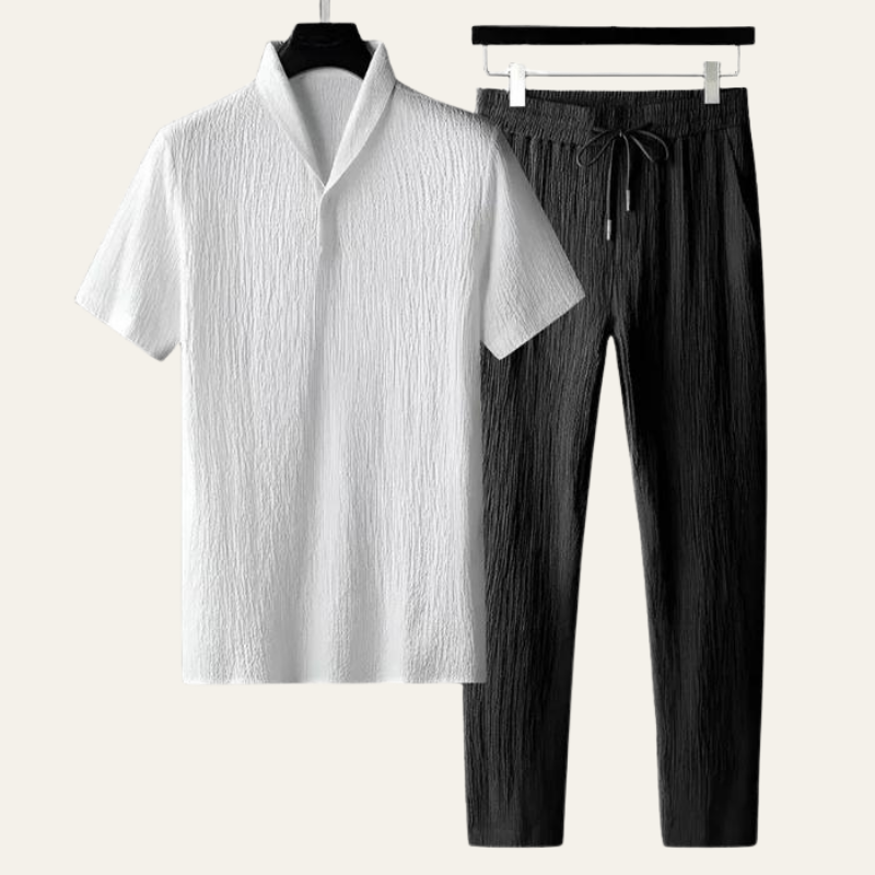 VIENNA COTTON POLO & PANTALON SUIT